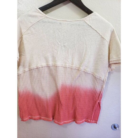 Free People Sundial Dip Dye Tee Thermal Tee size XS - Picture 5 of 13